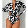 Bikini da Donna Pezzo Unico Zip Conservativo Sexy Vita Alta Costume da Bagno Costumi da Bagno da Spiaggia Estivi Femminili