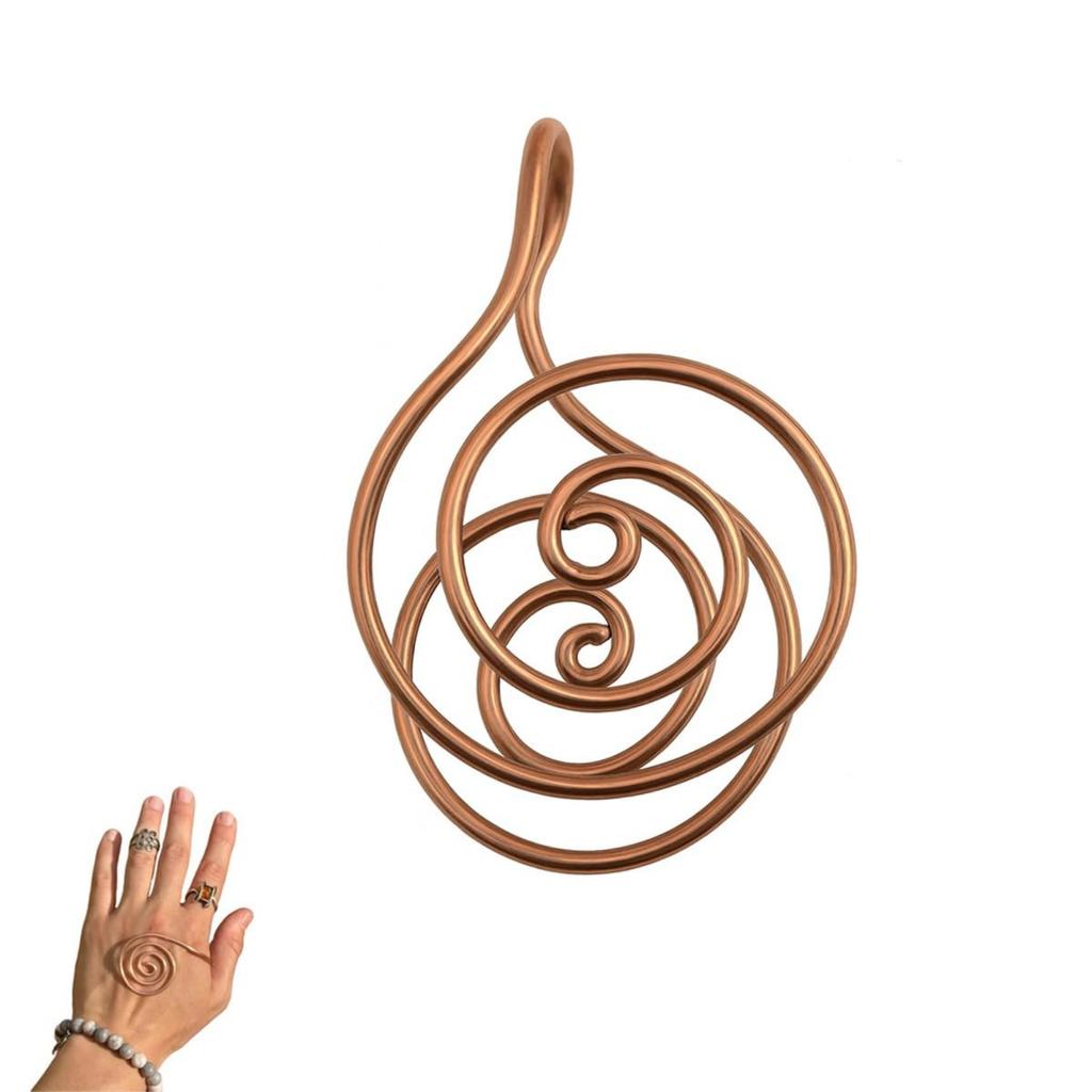 Energy Spiral Hand Rings  Handmade Copper Rings With Gemstones, Meaningful Christmas Gift, Mother’s Day Present Or Jewelry Gift For Women
