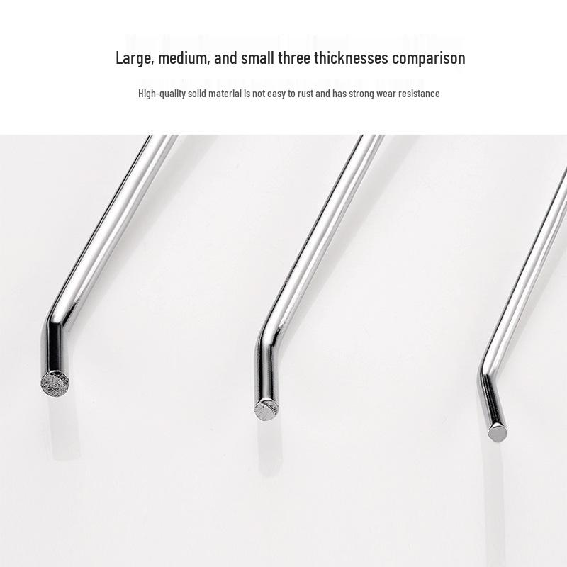 Lochwand und Schmuck Doppelzinkenhaken, Dreifuß, Supermarktregal und gerade Haken