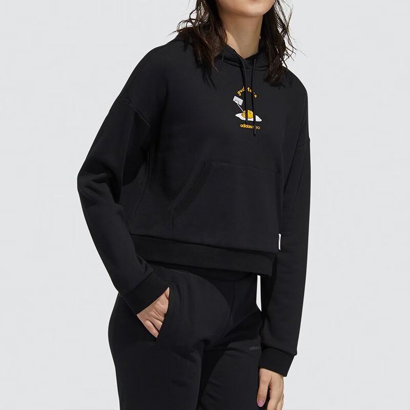 Adidas Neo X Gudetama Co-Branded Sports Hoodie Women Hoodie Black GU8164