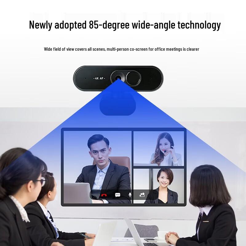 Huiboshi T30 4K USB Webcam with Dual Microphones and Autofocus