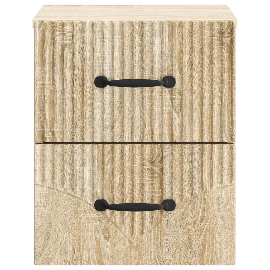 Wall Mounted Nightstand 2 pcs Sonoma Oak 34.5 x 33 x 40 cm