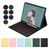 Round Cap Touch Backlit Bluetooth Keyboard & Protective Leather Case for Samsung Tab A9 PLUS S9 FE