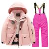 Children's Winter Ski Suit: Thick Fleece, Waterproof, Windproof, for Boys & Girls, Medium & Large Sizes