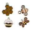 alloy Bee Charm Pendants multicolor Colorful Enamel Bee Earring Pendants  Sewing