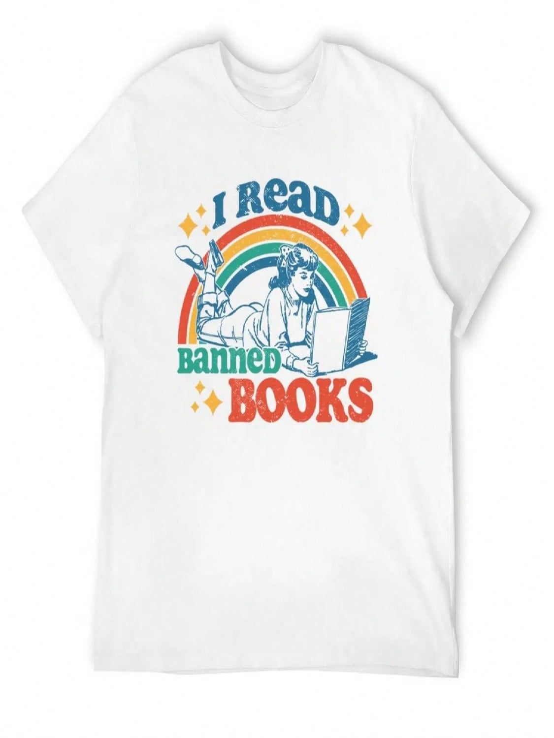 I Read Banned Books - Banned Books T-Shirt Blanks Summer Top Heavyweights Short Sleeve Tee unisex S