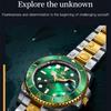 JINSHIDUN Neue Business und freizeit herren Uhr Green Water Ghost Automatische Mechanische Uhr Trendy Marke Leuchtende High-end-Uhr