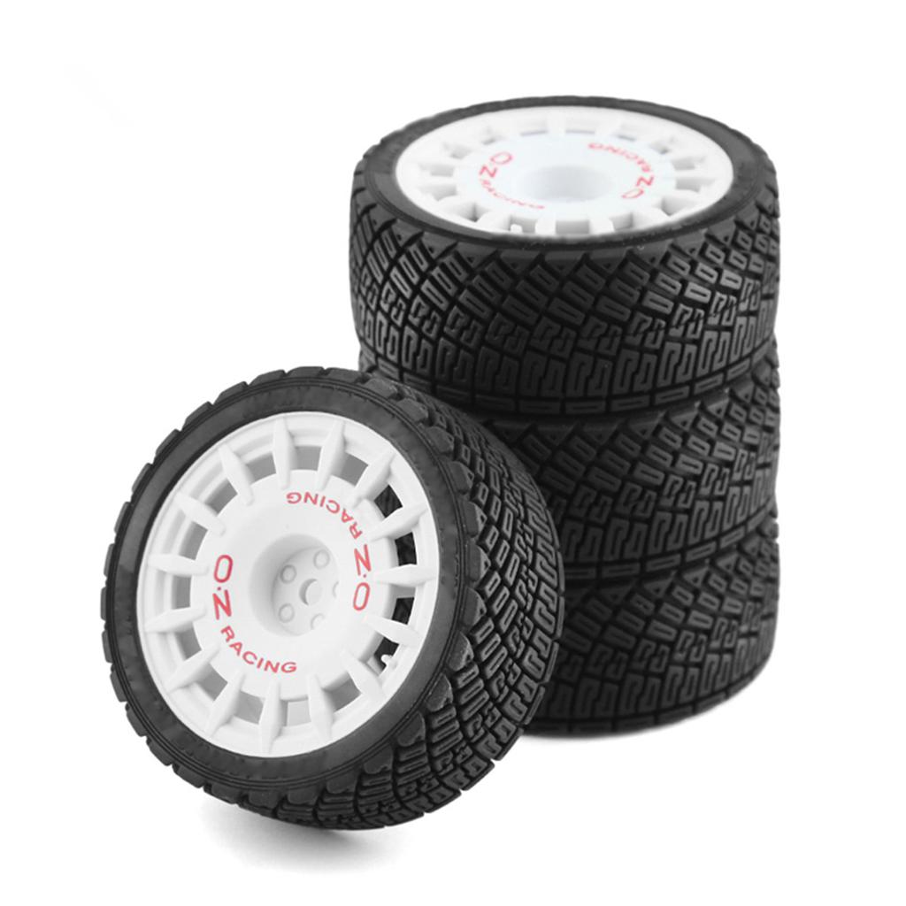1/10 RC Rally Car Tires On Road Tyres 12mm Hex Plastic Wheels Rims for 1/10 Scale Racing Car Tamiya TT01 TT02 XV01 TA06 PTG2