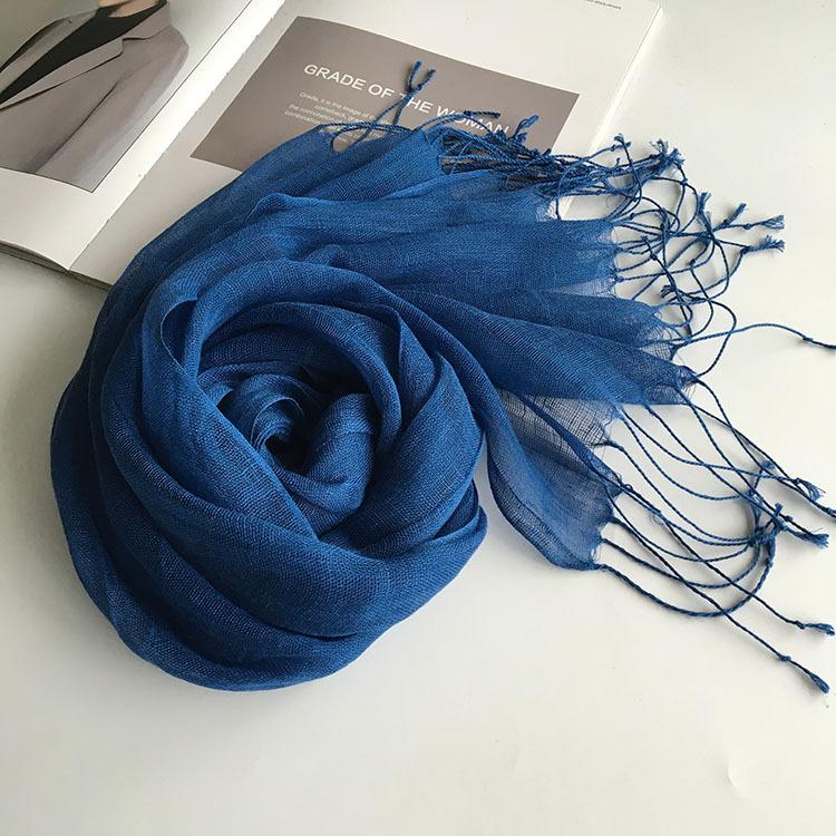 South Korea Dongdaemun Light Linen Scarf, Solid Color Sunscreen Scarf, Source