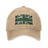 Green Distressed Union Jack Baseball Cap Hats On Offer Sunscreen Unique Hats Western Hat Designer Unisex Womens