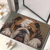 English Bulldog Fußmatte - Rutschfeste Innen-/Außen-Eingangsbodenmatte, Niedliches Bulldoggen-Gesicht Design