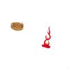 Woven Fruit Basket Abstract Fire Statue Resin Flame Figurine Snack Serving Bowl Modern Sculpture