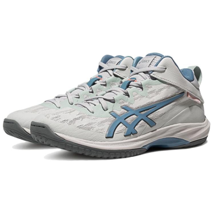 ASICS GELHOOP V17 Cushioning Abrasion Resistant Rebound Mid top Basketball Shoes Men's Gray/Blue 1063A101-020
