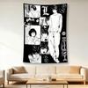 Death Note L Lawliet Manga Collage Tapestry Anime Wall Hanging for Bedroom Dorm Decor Flat Print