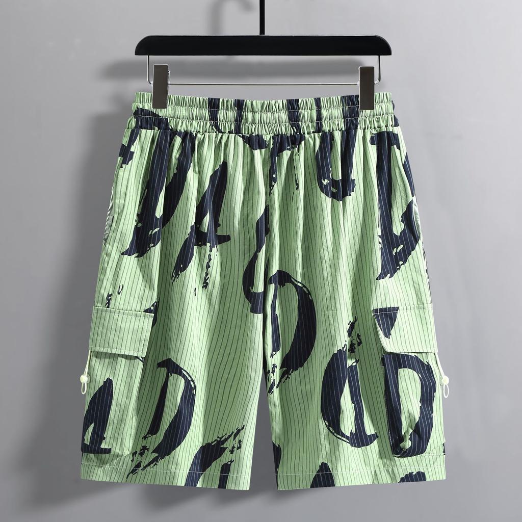 Men's Plus Size Workwear Cotton Shorts Summer Casual Oversized Elastic Waist Mid-Length 6XL-12XL