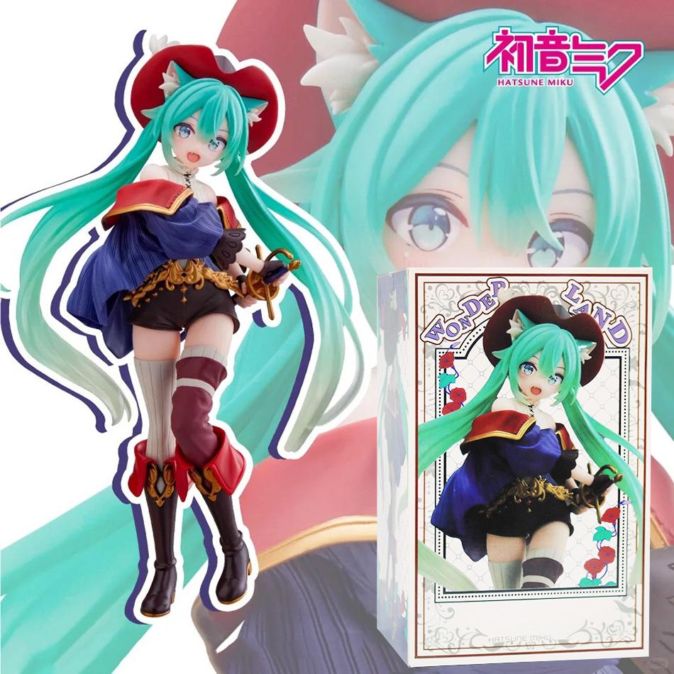 Discover Intime Anime Hatsune Miku Figure Fairy Tale Wonderland Puss In Boots Adorable Doll Decoration Desktop Ornaments Collectible Model Playthings Present