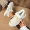 Fashion Women New Warm Casual Winter Plush Ankle Flats Female Casual Cotton Shoes Ladies  Round Toe Sports Loafers Women