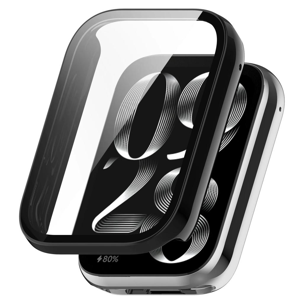 Glass+Case for Xiaomi Mi Band 9 Pro SmartWatch All-Around Screen Protector PC Bumper for MiBand 8 9 Pro Tempered Glass Accessories