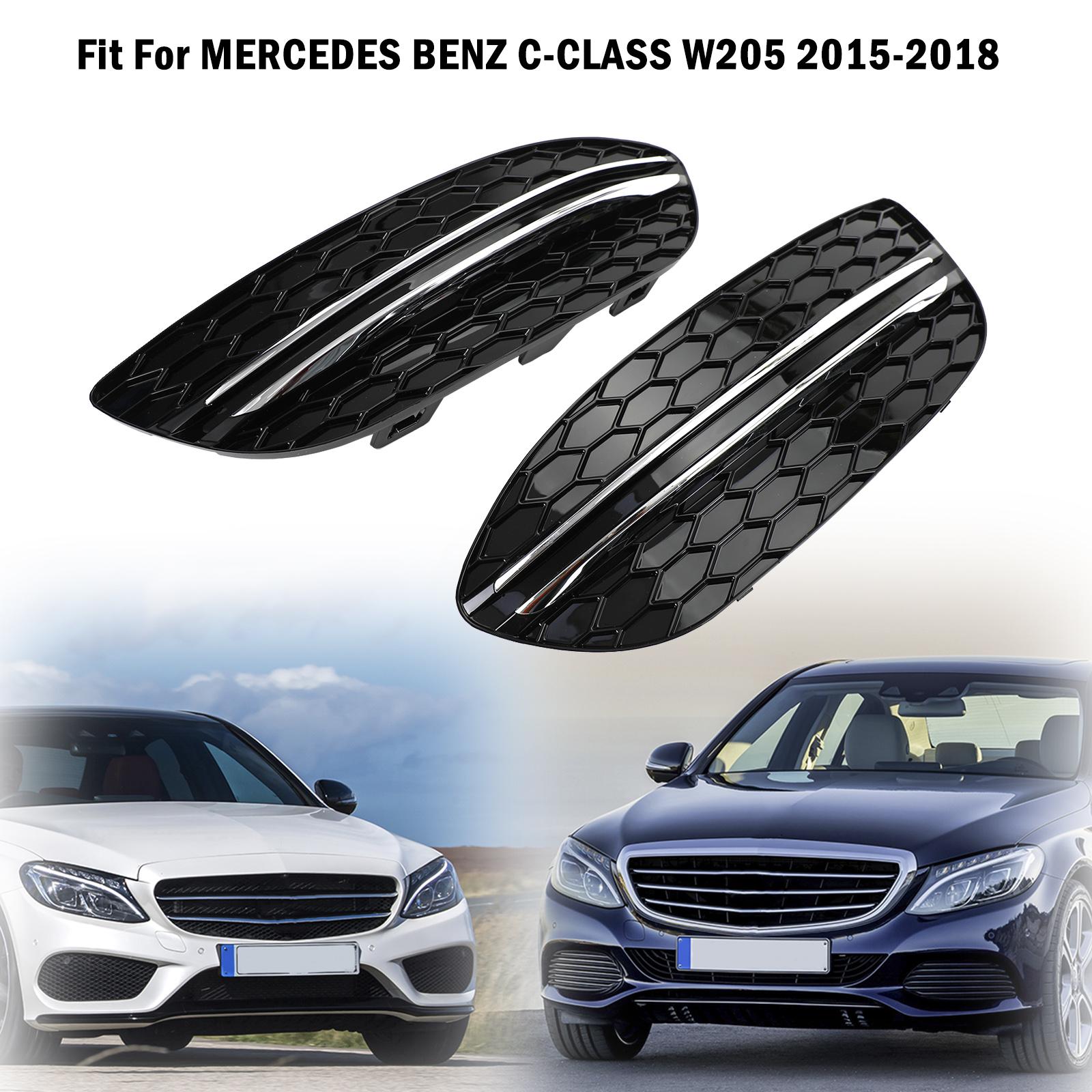

Honeycomb Front Fog Light Cover fit MERCEDES BENZ C-CLASS W205 2015-2018 Base