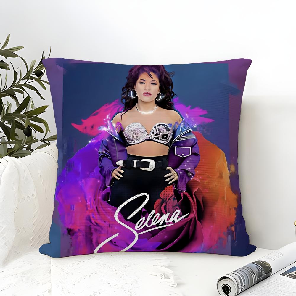 Musik Von Latin Sängerin S-Selena 3 Kissenbezug Leinen Kissenbezug Sofa Heimdeko Kissenbezug Kissenbezug