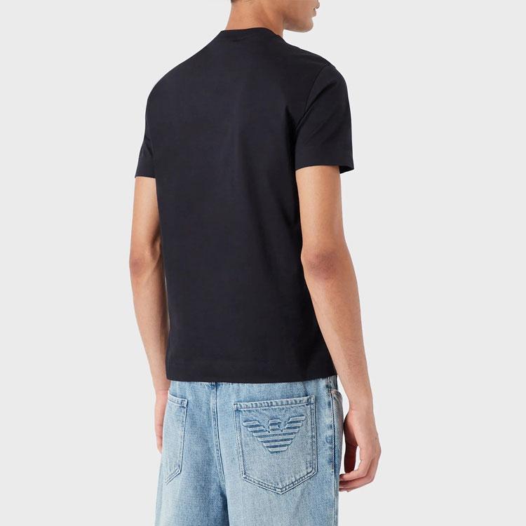 Emporio Armani FW22 Solid Logo Print Crew Neck Short Sleeve T-Shirt Men Tops 6L1TS0-1JSAZ-0920