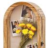 DIY Wooden Photo Frame Artificial Bouquent Wedding Souvenirs Display Oval Frame Picture Holder Home