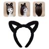 Cats Headband Set Plush Tail Cats Headband Bows Tie Skirt Animals Cosplay Set Cats Costume Set for Halloween