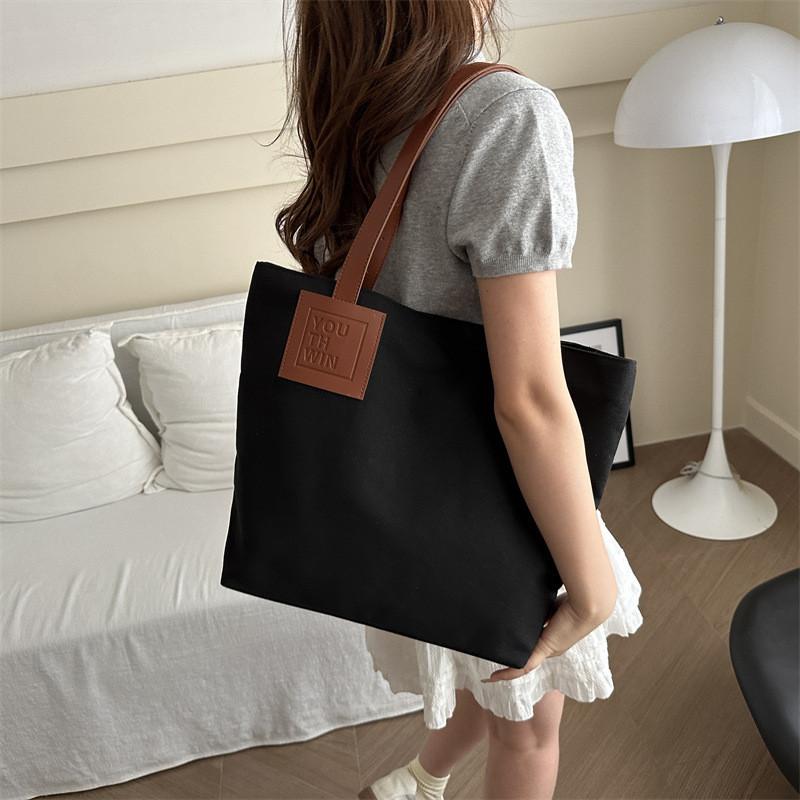 Sac Cabas en Toile Mode 2024 Été Tendance Style Urbain Sac Bandoulière Décontracté Pour Femmes
