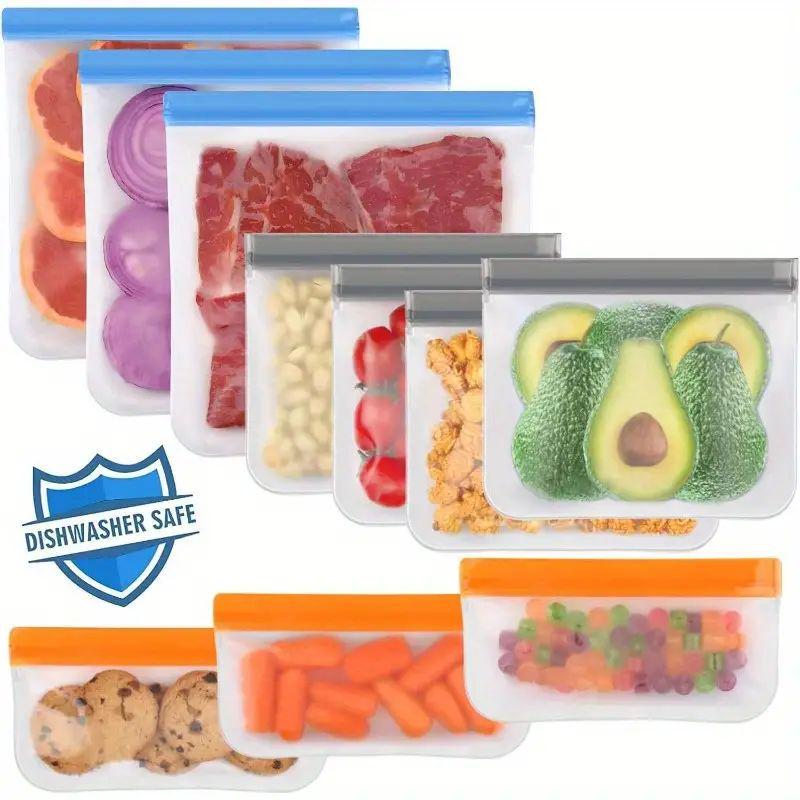 PEVA Stand-up Refrigerator Food Storage Bags - Seal & Preserve Freshness