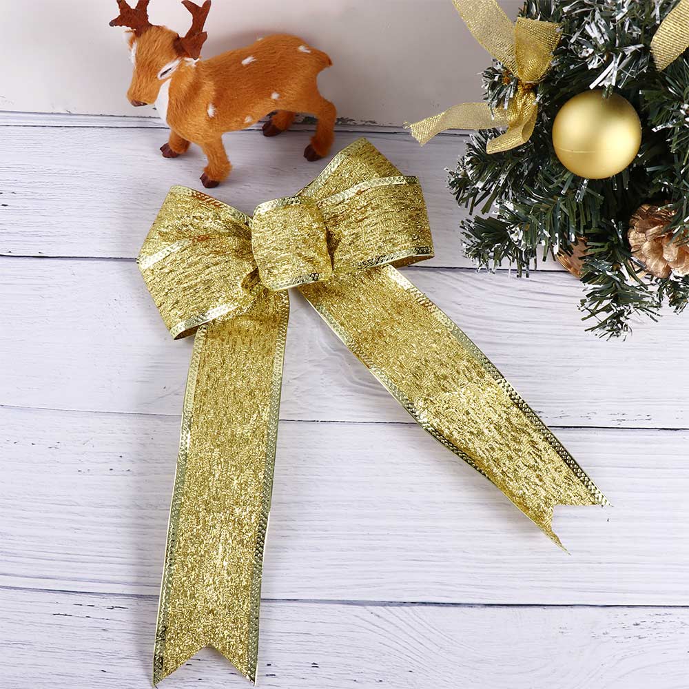 Pendant Bowknot Christmas Bows Christmas Tree Ornaments Ribbon Bows Home Decor Xmas Party Supplies