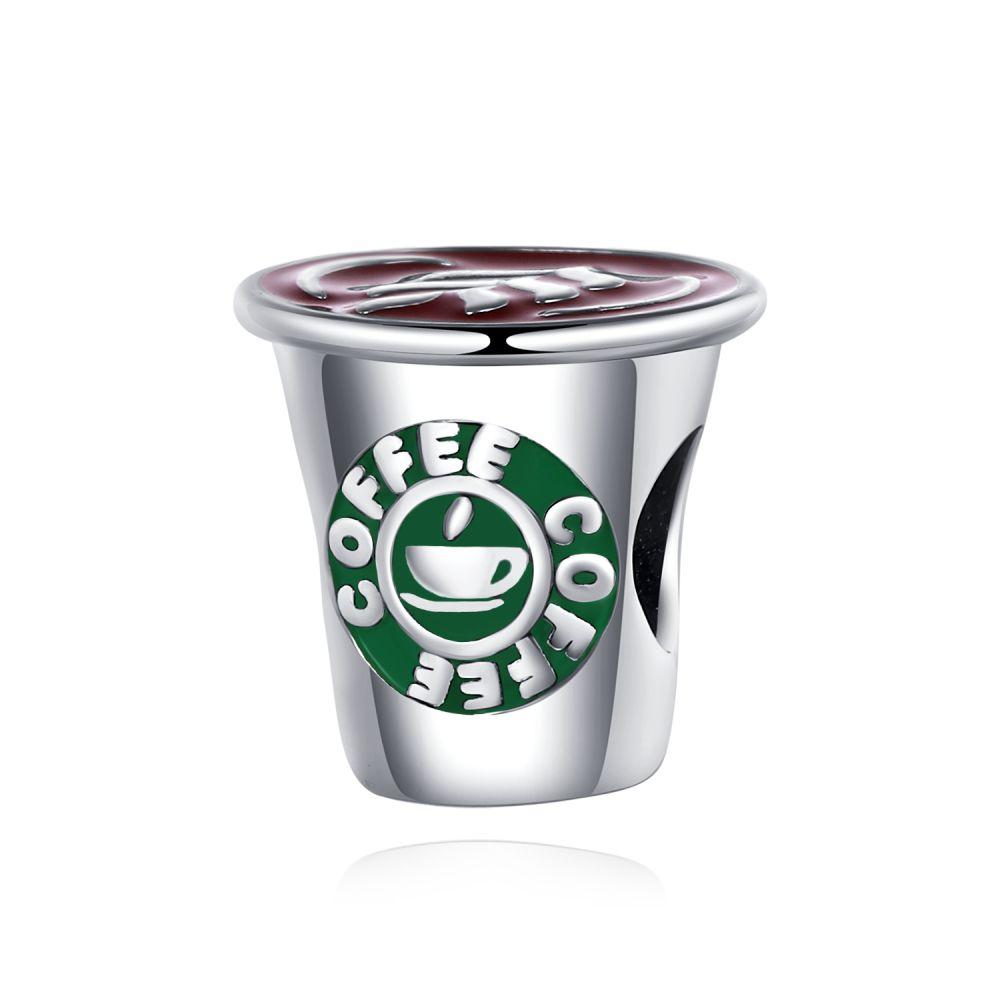 925 Silver Food Series Charms Beads Coffee Cup Bread Cake Ice Cream Pendant Fit Bracelet Necklace Women DIY Fine Gifts