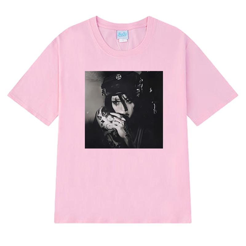 Horká zpěvačka YEULE Evangelic Girl Is A Gun Album Tričko Pánské Dámské vintage Oversized trička s krátkým rukávem Unisex 100% bavlna Topy