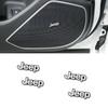 Self-Adhesive 4PCS 3D Aluminum Car Speaker Logo Stickers for Wrangler Grand Cherokee Compass Auto Interior Decor Accessorie
