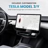 Hideable Under Screen Storage for Tesla Model Y Model 3,Center Console Organizer Tray with Black Anti-Slip Silicone Pad - Model Y 3 Accessories