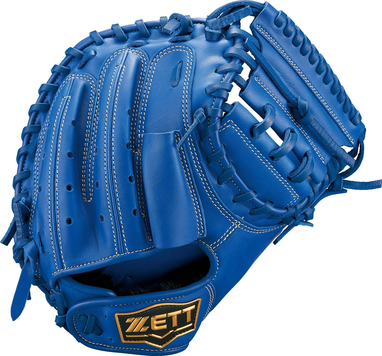 

ZETT Youth Baseball Ground Royal BJCB76322 Catcher s Mitt, Hero, Blue, Right-Handed Throw,