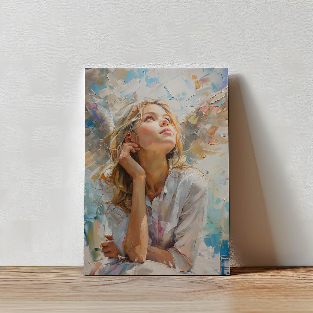 Plakat Piękno Myśli Anioła Plakat Piękno Myśli Anioła, 30X40 Cm, Rama Aluminiowa Czarna, Papier Matowy 230 Gsm