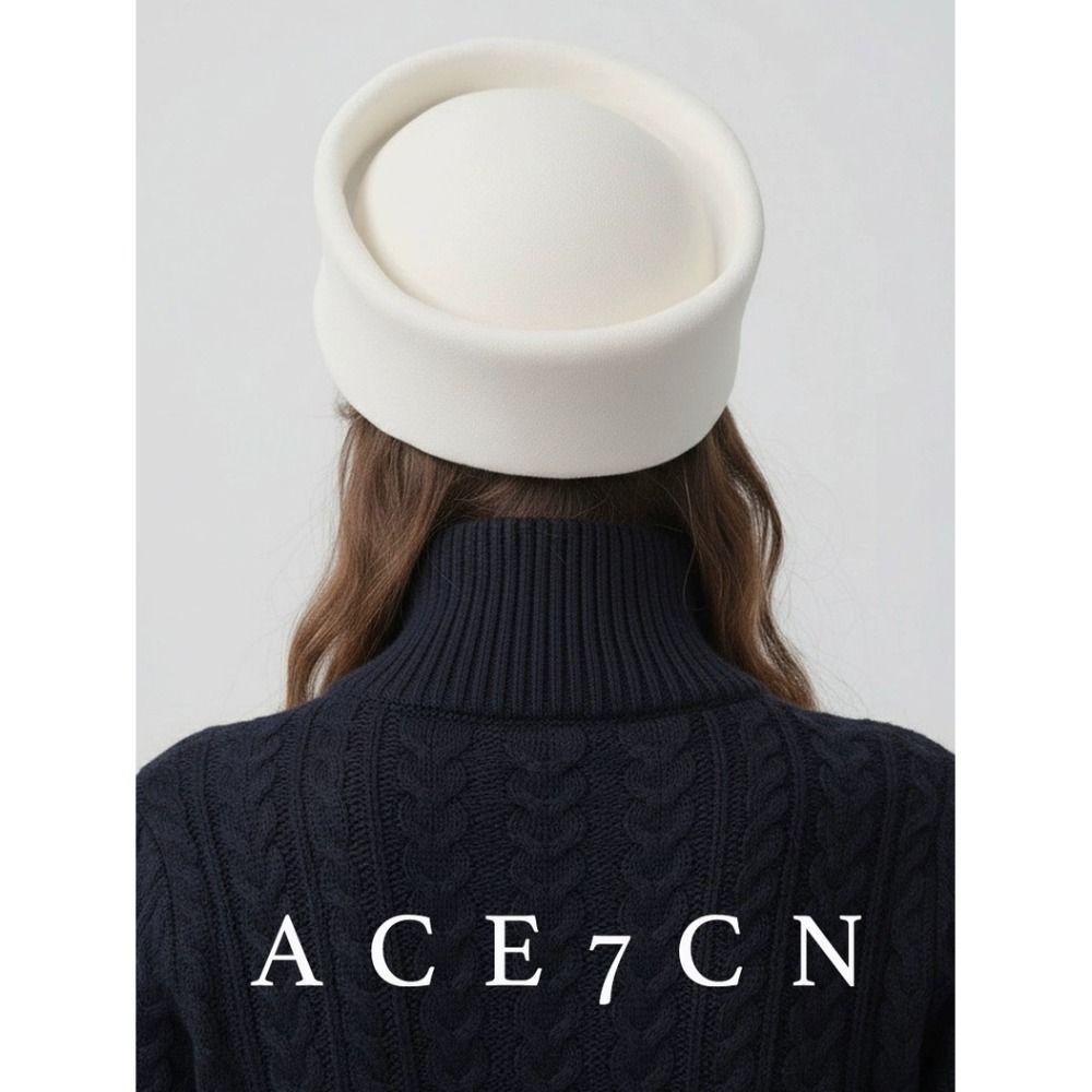 Hard Dome Stage Performance Hat Formal Millinery Berets New Pillbox Hat  for Party