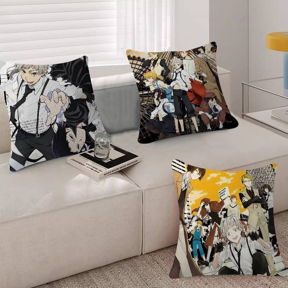 Anime BBungo SStray DDogs Pillow Anime Pillow Sofa Bed Head Pillow Cover Cushion Cover Fashion