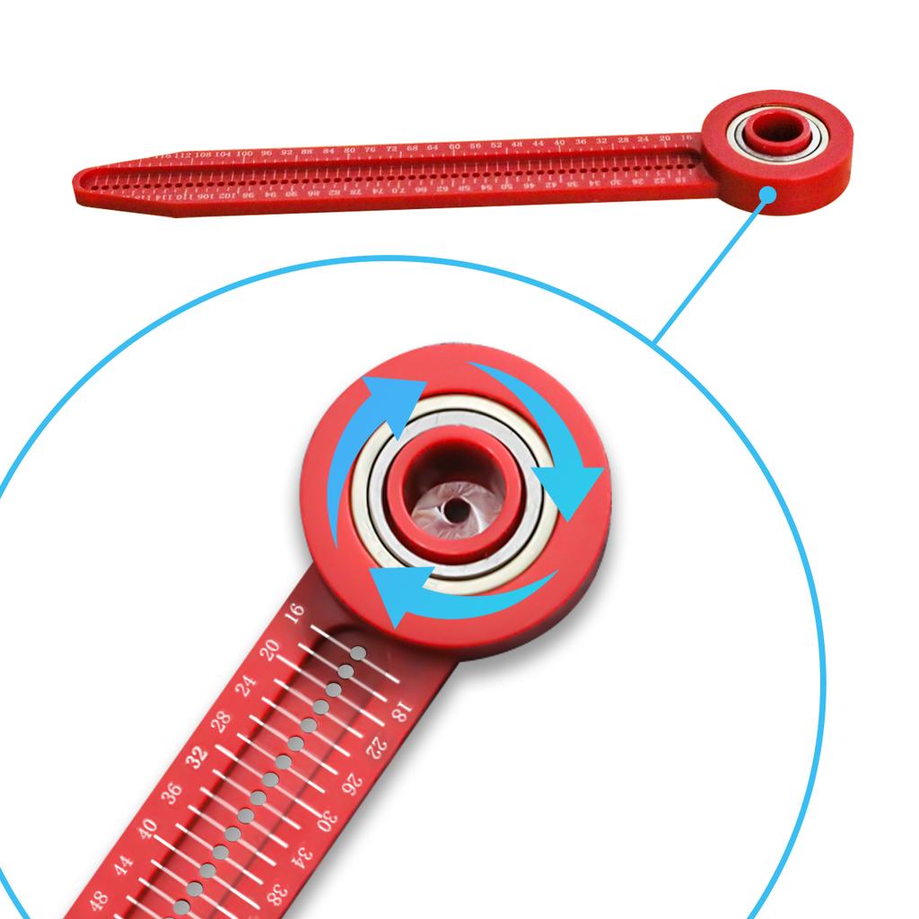 Precision Woodworking Plastic Compass & Circle Drawing Tool – Adjustable Rotary Ruler with Smooth Bearing