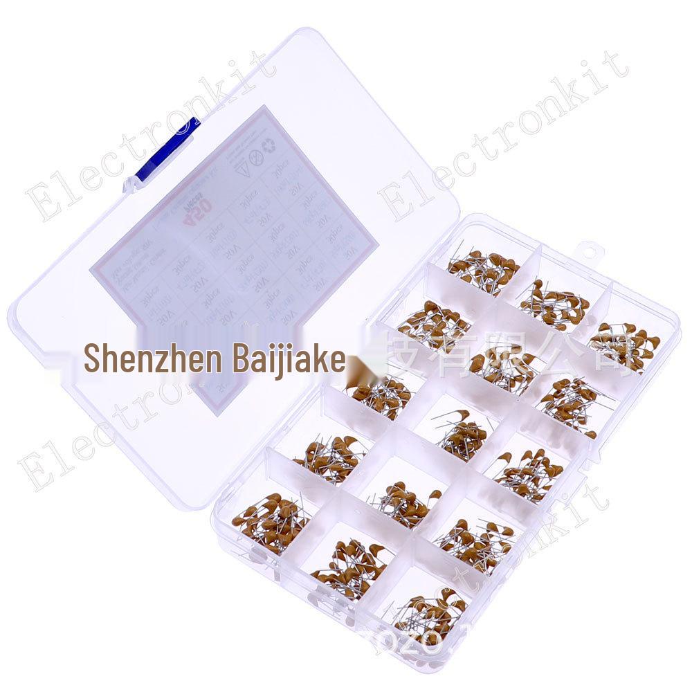 Monolithic Capacitor Set: 450 Pieces, 15 Types, 10PF-100NF, 50V