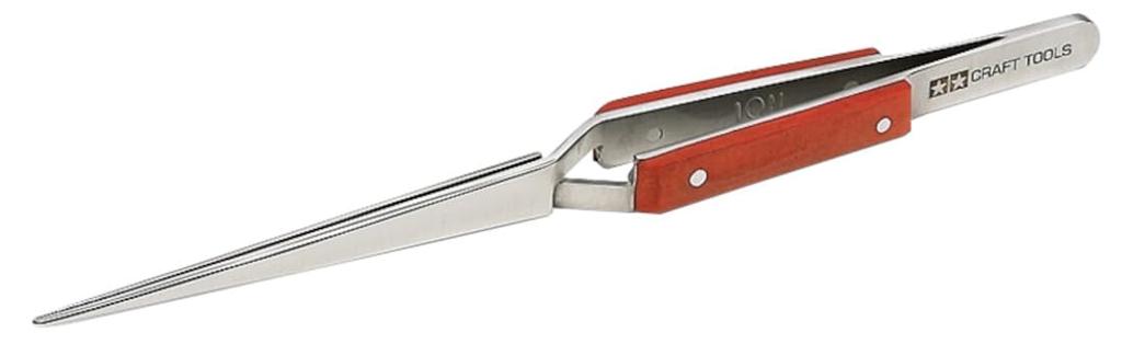 Tamiya Craft Tool Series Precision Tweezers Plastic Model Tool 74103 No.103 (Reverse Acting/Straight Type)