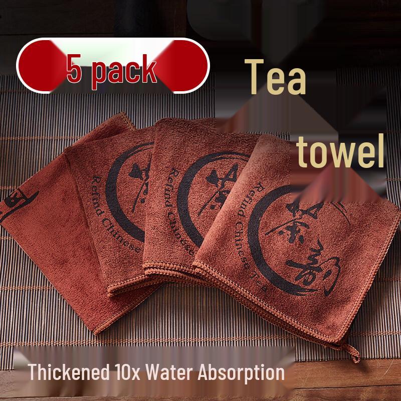 Zen-Inspired Thickened Cotton Linen Tea Towel однотонный