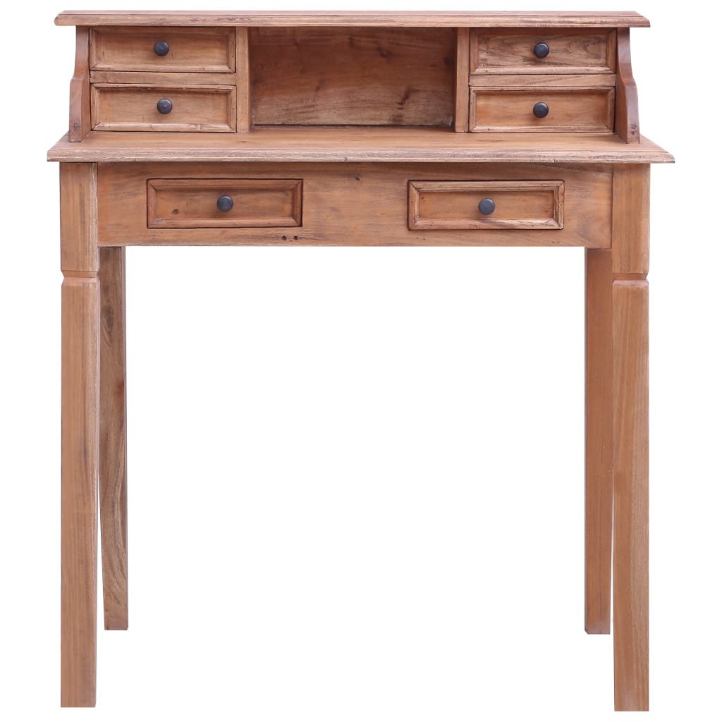 Desk with Drawers 90 X 50 X 101 Cm Reclaimed Solid Wood