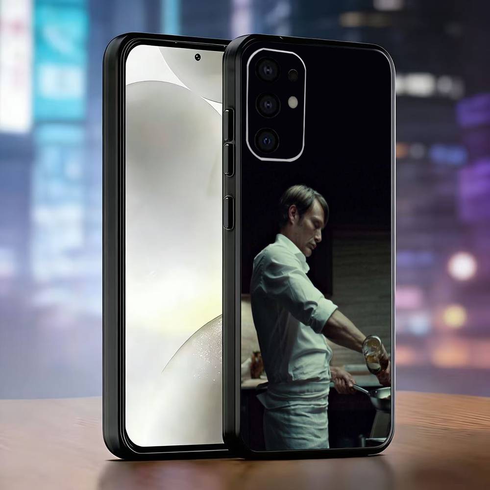 

H-Hannibal Lecter Phone Case For Samsung S25,S24,S21,S22,S23,S30,Ultra,S20,Plus,Fe,Soft Silicone Black Cover Samsung S24Plus
