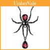 Gothic Style Black Spider Pendant Necklace For Women Fashionable Statement Jewelry