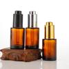Brown Flat Shoulder Thick Glass Essential Oil Dropper Bottle for Cosmetics and Perfume