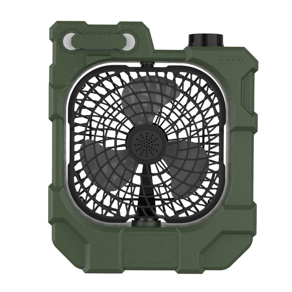 USB Ports Rechargeable Camping Fan Adjustable Oscillating Fan Battery Operated Fan  Outdoor Travel