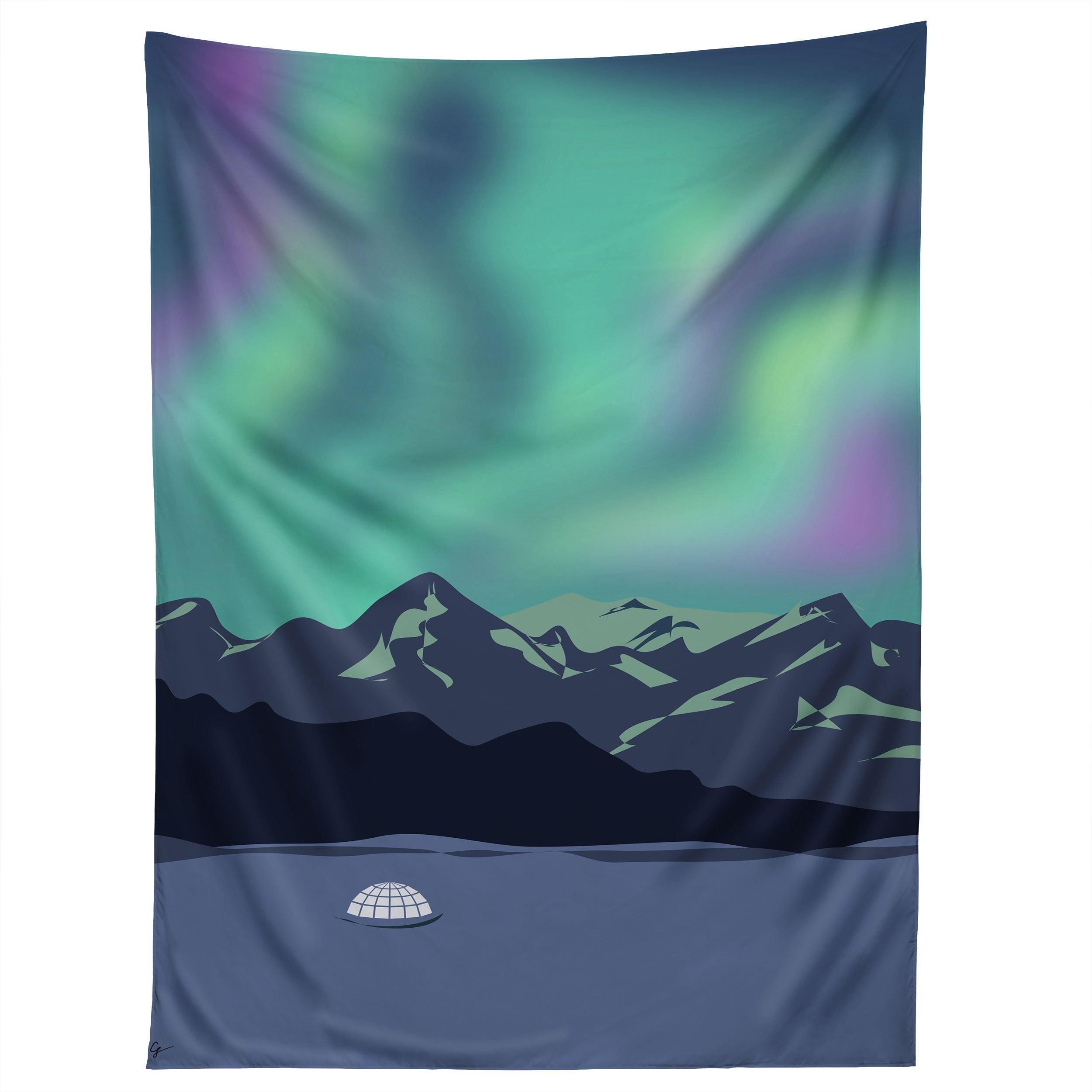 MOUNTAIN NORTHERN LIGHTS tapestry 75x100