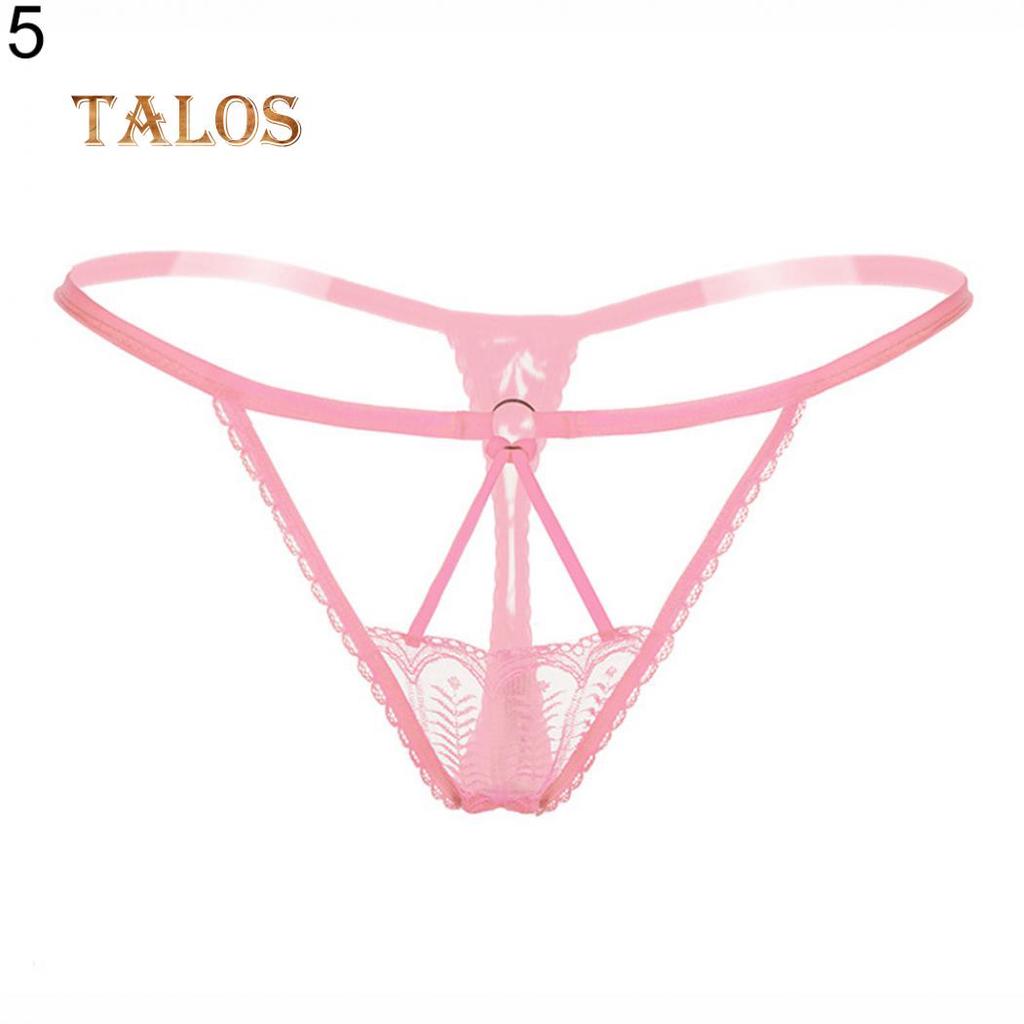 Talos Sexy Lace Strap G-String Hollow Out Elastic Thong Underwear Women's Underpants Soft Brief
