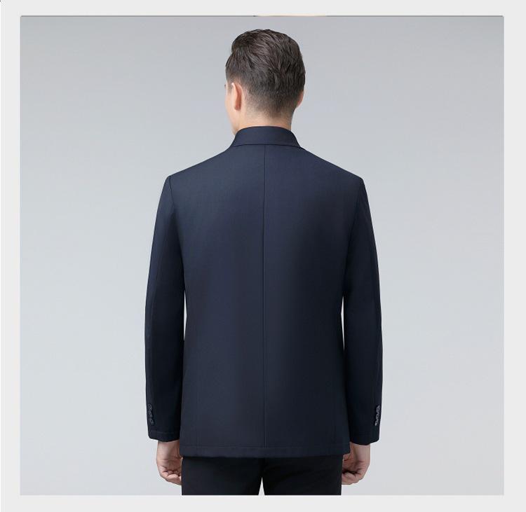 2024 Men's Winter Down Jacket - Mid-length Business Lapel Coat with Detachable Liner